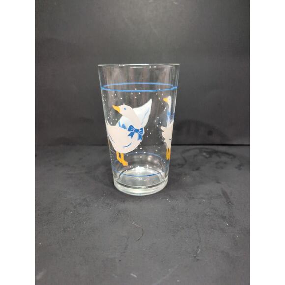 Morning Star Country Goose‎ Ducks Glass Jar, Vintage 5" Tumbler, Drinking Glass - Picture 1 of 9